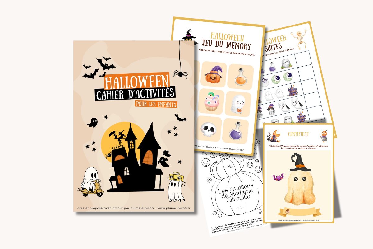 Cahier d’activités d’Halloween à imprimer